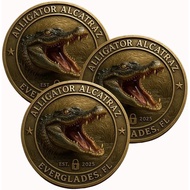 Alligator Alcatraz Humor Collectible Coin, 2025 Florida Everglades Alligator Alcatraz Coin for Histo