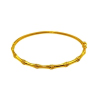 916 Gold Bamboo Bangle
