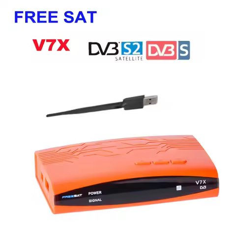FREESAT V7X DVB-S/S2 Support B1SS aut0 P0werVu cam,Newcamd fun cam Satellite Receiver Set Top Box PK