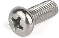 TGBZ 10/50 M2 M2.5 M3 M3.5 M4 M5 M6 M8 A2 304 Stainless steel Cross Round Phillips Pan Head Screw Bolt Dia 2 3 4 5 8mm Length 3-100mm (Length : 18mm, Size : M6 10pcs)