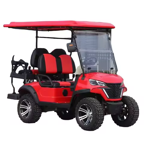 Adults 4-wheel electric golf cart 5KW 60v lithium battery Red golf cart li ion battery pack 48v for 