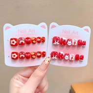 Cute 3D Cartoon New Year Kids Wearable Nail Art Nails