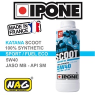 IPONE Katana Scoot Oil 5W40 10W40 Fully Synthetic Scoot 4 Oil Semi Synthetic Gear Oil Tran Scoot 80w