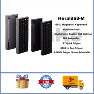 ZIRNEX Herald68-M Magnetic Gaming Keyboard 65% RGB Hot Plug Custom Aluminum Keyboard RT Adjustable K