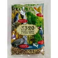 Premium Gold Makanan Burung 3320 Bersih Campur & Pulut Hitam /Clean Seed  Mixed Bird Feed 1kg