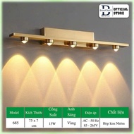 3-color LED painting spotlight with 2 - 3 - 4 - 5 wall screws, beautiful light mode, durable LED [RE