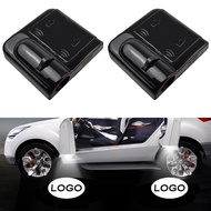 2pcs Wireless Car Door Led Welcome Night Light Car logo Courtesy Laser Projector Ghost Shadow Lamp for Ford Mazda Chevro