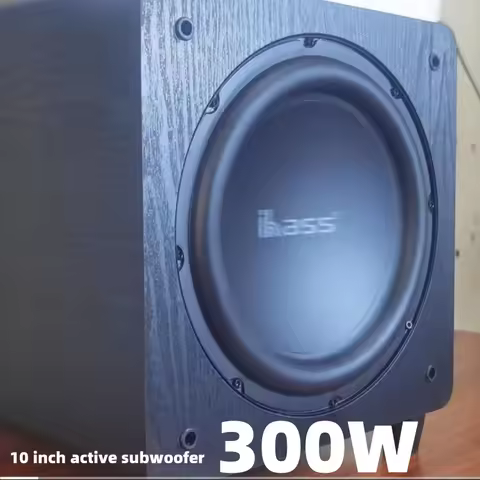 IBASS M10D 10-inch Wooden Active Subwoofer Speaker High Power 300W Powerful Subwoofer Powerful Heavy