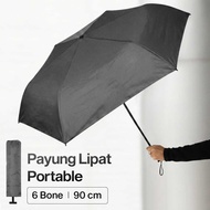 FRRUIWEN Manual Opening and Closing Folding Umbrella Anti-UVPOLOS 6 Bones 90cm - F-6