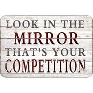 HELLOYOUNG Vintage Gym Iron Wall Art Home Workout Decor Fitness Gift 8x12