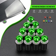 10PCS Screws For Kawasaki Z1000 SX Z125 Z300 Z400 Z650 Z750 Z800 Z900 Z1000 ZX10R ZX12R Windshield R