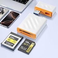 2 in 1 CFexpress Card Reader Type B & SD Card Reader, USB-C/USB-A Dual Connector SD/CF Express Type-