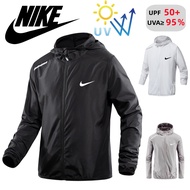 【Delivery In 2 Days】 Nike Men Windbreaker UV Protection Hoodie Sports Sweater Outdoor Rider Hiking Jacket Jaket Lelaki