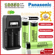 Panasonic 18650 Li-ion rechargeable battery 3400mAh 3.7V Battery and Charger