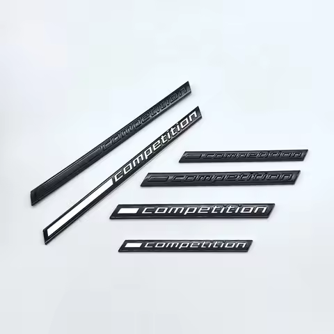 Chrome Silver Black COMPETITION Emblem For Thunder Edition M1 M2 M3 M4 M5 M6 M7 M8 X3M X4M X5M X6M C