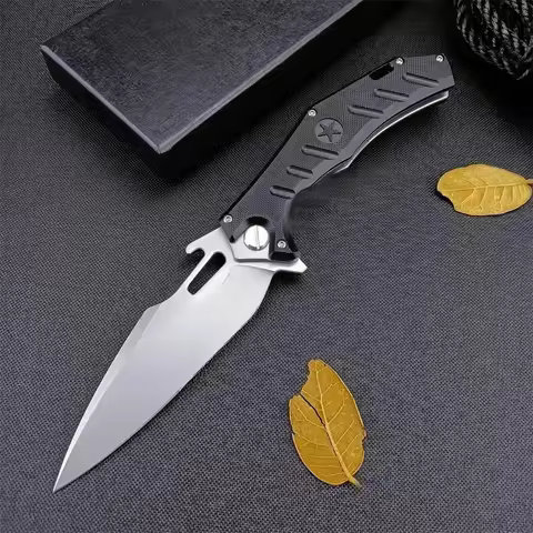 Outdoor Russian Style HOKC Folding Knife Utility Survival Hunting Camping EDC Self-Defense Tool D2 B