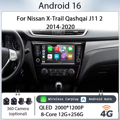 for Nissan X-Trail Qashqai J11 2 2014-2020 Car Radio Multimedia Player 9" Android 16 IPS Touch Scree