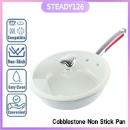 Cobblestone White Frying Pan Non Stick Frying Pan kitchen Cooking Pan 28CM Kitchenware Nonstick Pans