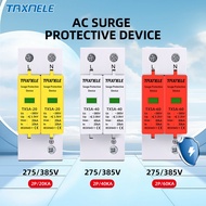AC SPD Din rail 20KA 40KA 60KA 2P 385V 275V Surge Protector Protect Low-voltage Arrester Device