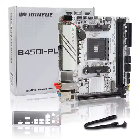 JINGYUE B450 Gaming Desktop PC Mini-ITX Motherboard for AMD Ryzen 3/5/7 (1st-5th Gen)AM4 Socket DDR4