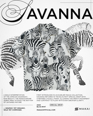 MAKAI เสื้อเชิ้ต เสื้อฮาวาย ผ้าไลโอเซลล์ ลาย SAVANNA Hawaiian Shirt