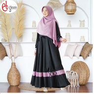 LATEST ADULT SYAR'I KHIMAR SET WOMEN'S GAMIS PREMIUM MOSCREPE - BLACK - all sizes C4C4