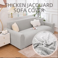 Jaquard Sofa Cover Universal Sofa Cover Stretchable 1/2/3/4/5 Seater Sofa Slipcover I/L Shape Elasti