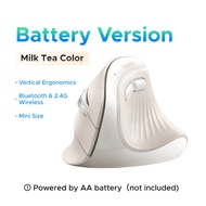 UGREEN Mini Vertical Ergonomic Wireless Mouse Bluetooth and 2.4GHz Wireless with USB Mini Receiver D