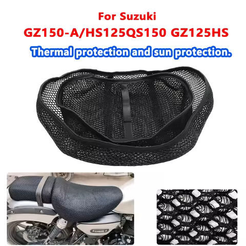 For Suzuki GZ150 GZ125 GZ150-A HS125 QS150 GZ125HS Motorcycle Seat Cover 3D Mesh Fabric Anti Slip Pr