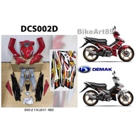 Demak Body Cover Set EVO-Z 110 2015 2017 Black Red Blue 100% Original Demak Accessories Motor EVOZ E