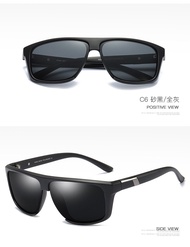 Men Sunglasses Sukan Fesyen Lelaki Baru Cermin Mata Hitam Polarized Besar Separuh-Bingkai UV400 Perlindungan Cermin Matahari Warna untuk Lelaki Luar Memandu menunggang Memancing
