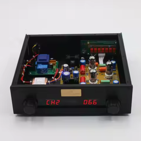 Finished HiFi Remote Control 12AX7 Tube Preamplifier 4 Way Input 1 Way Output Based on Marantz 7 Amp