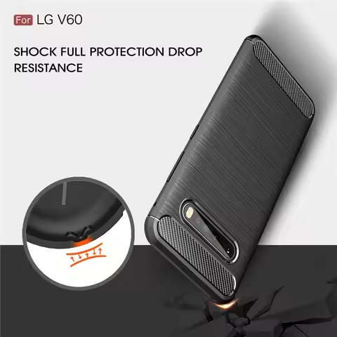 For LG V60 ThinQ 5G Case For LG V60 ThinQ 5G Anti-knock Rugged Armor Cover Silicone Phone Bumper Cas