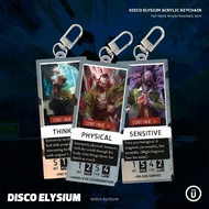 Disco Elysium - Character Trait Acrylic Keychain - Thinker, Physical, Sensitive [Fanmade]