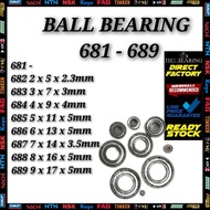 MINITURE BALL BEARING 681 682 683 684 685 686 687 688 689 ZZ