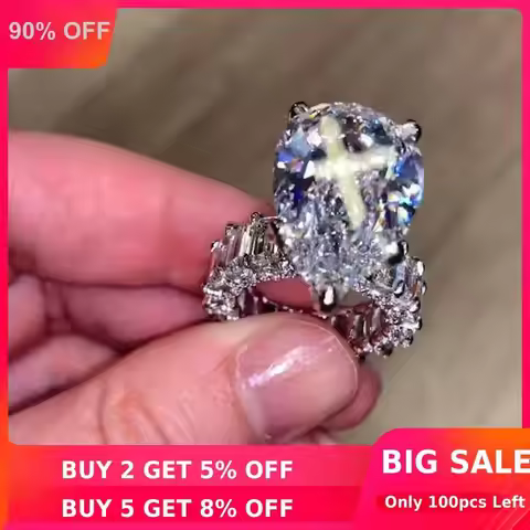 Vintage Water Drop 8ct Lab Diamond Ring 925 sterling silver Jewelry Engagement Wedding band Rings fo