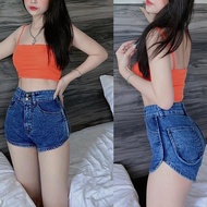 SG🇸🇬*NEW* GBJ Curve Double Button Stretch Denim Shorts (3 Colours) S - 4XL