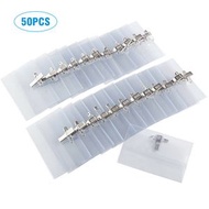 [50個裝] 透明 工作證卡套 金屬夾 別針夾胸 證件卡套 工作證夾