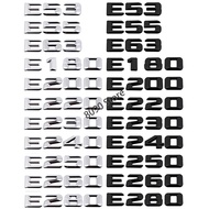 Metal Car Rear Sticker for Mercedes Benz Letter E53 E55 E63 E180 E200 E220 E230 E240 E250 E260 E280 