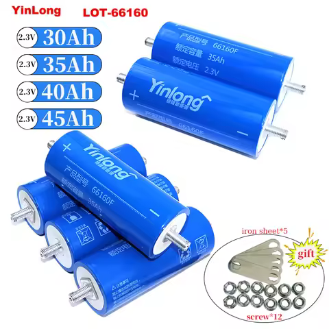 2.3V 45Ah/35Ah Lithium Titanate Battery with Yinlong LTO-66160 10C Discharge DIY 12V 24V Low Tempera