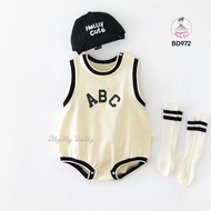 ABC 3-hole body with black border and black lettering, children's fashion, boys' body, children's bo
