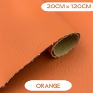 perekat sofa -kulit sofa langsung tempel - kulit sofa meteran - - orange