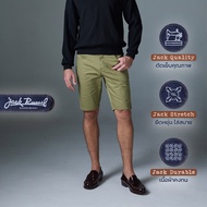 กางเกงขาสั้นผู้ชาย ทรงกระบอกตรง Jack Russel Klassik JS-1/26 Straight Fit Olive Green
