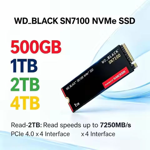 WD BLACK SN7100 M.2 2280 NVMe PCIe Gen4 SSD 1TB 2TB 4TB Large Capacity Internal Gaming Drive For Not