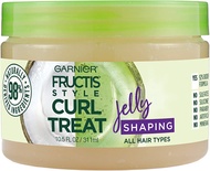 Garnier Fructis Style Curl Treat Shaping Jelly with Coconut Oil for Curly Hair, 10.5 Ounce Jar