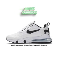 Nike Air Max 270 React White Black Sepatu