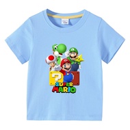 Mario GKUI t Short-Sleeved Shirt Pure Cotton Shirt 6 Years Old Boy cod Breathable Children's Clothin