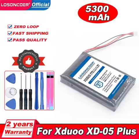 LOSONCOER 5300mAh Battery For Xduoo XD-05 Plus Batteries