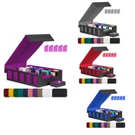 Trading Card Storage Box with Window 5-Row Deck Case with Removable LidCard Deck Box for Game Sports