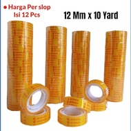 [SLOP 12 ROLL/] STATIONERY TAPE 12MM X 10 YARD 1/2 INCH X 10Y CELLOTAPE INSULATION/ SMALL INSULATION